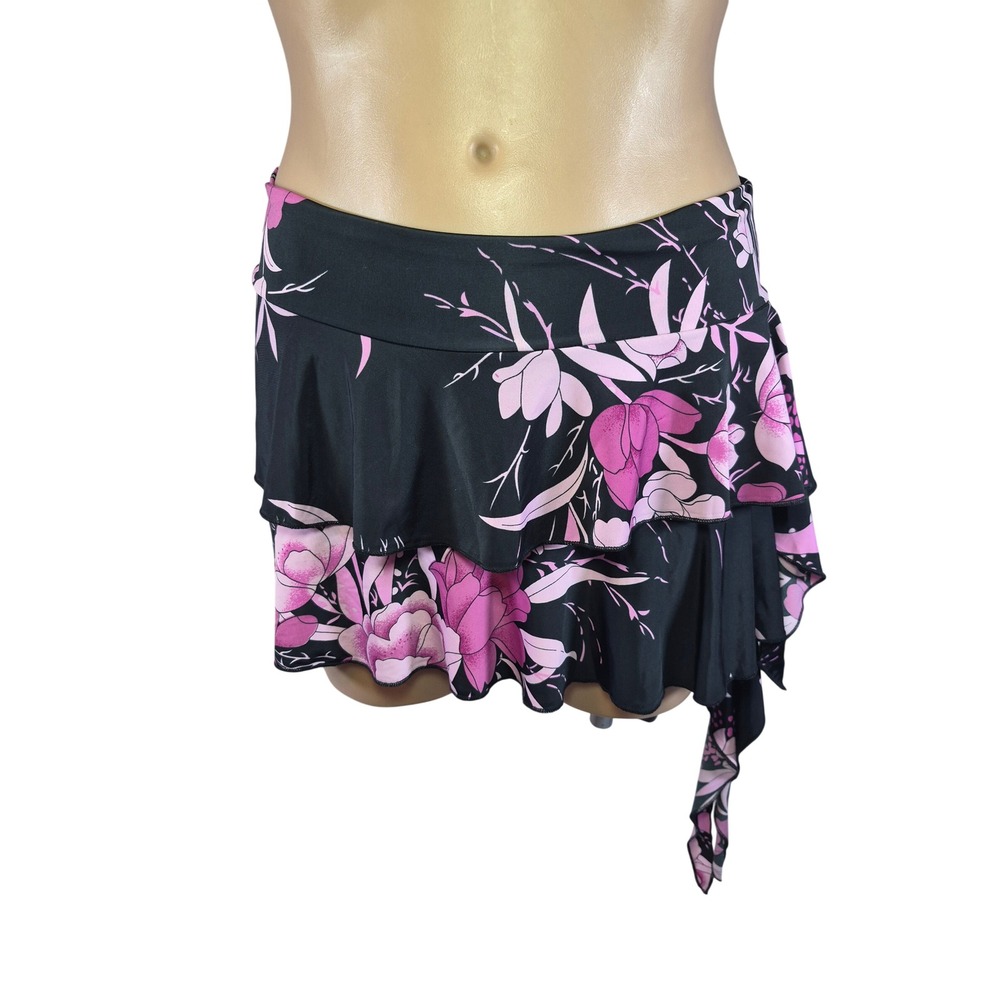 Y2K Urban Behavior Ruffle Micro Mini Skirt Tie Coconut Girl Rave Mcbling Fits M